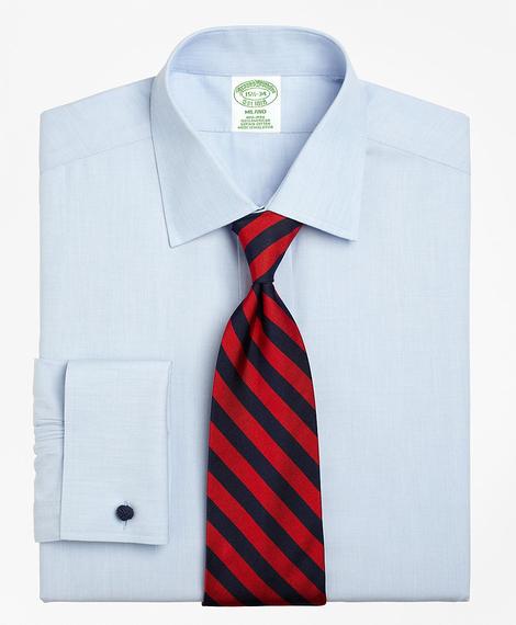 Erkek açık mavi non-iron kravat yaka milano kesim klasik gömlek