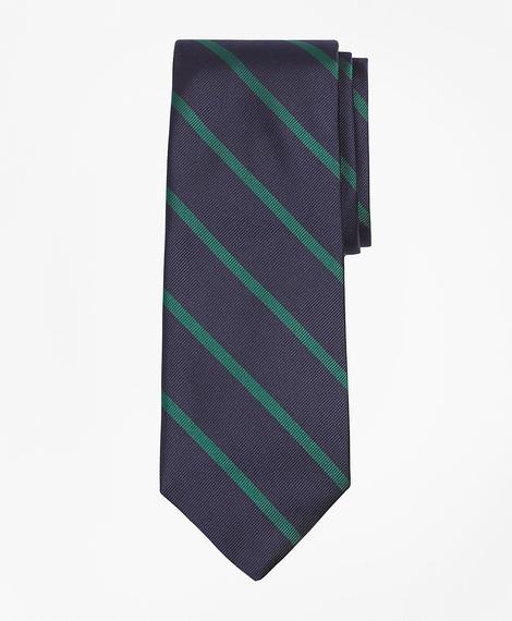 Erkek yeşil/lacivert repp çizgili kravat