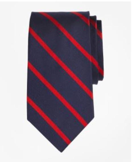 Erkek kırmızı/lacivert repp çizgili kravat
