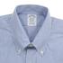 Erkek açık mavi non-iron düğmeli yaka klasik gömlek