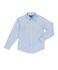 Erkek çocuk mavi non-iron desenli düğmeli yaka klasik gömlek
